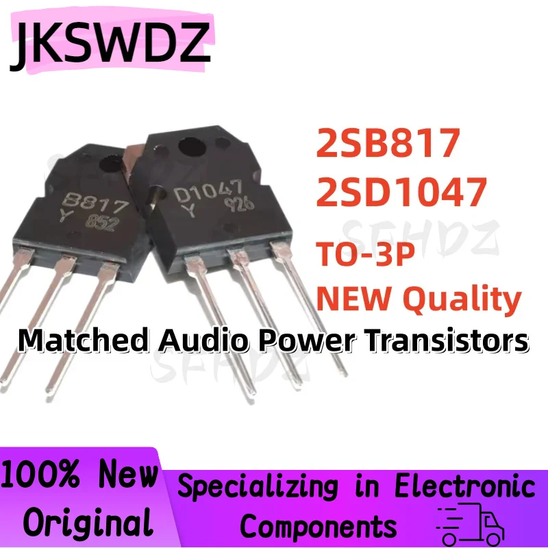 10PCS/5Pairs 100% Brand New and High Quality 2SB817 2SD1047 B817 D1047 TO-3P Matched Audio Power Transistors