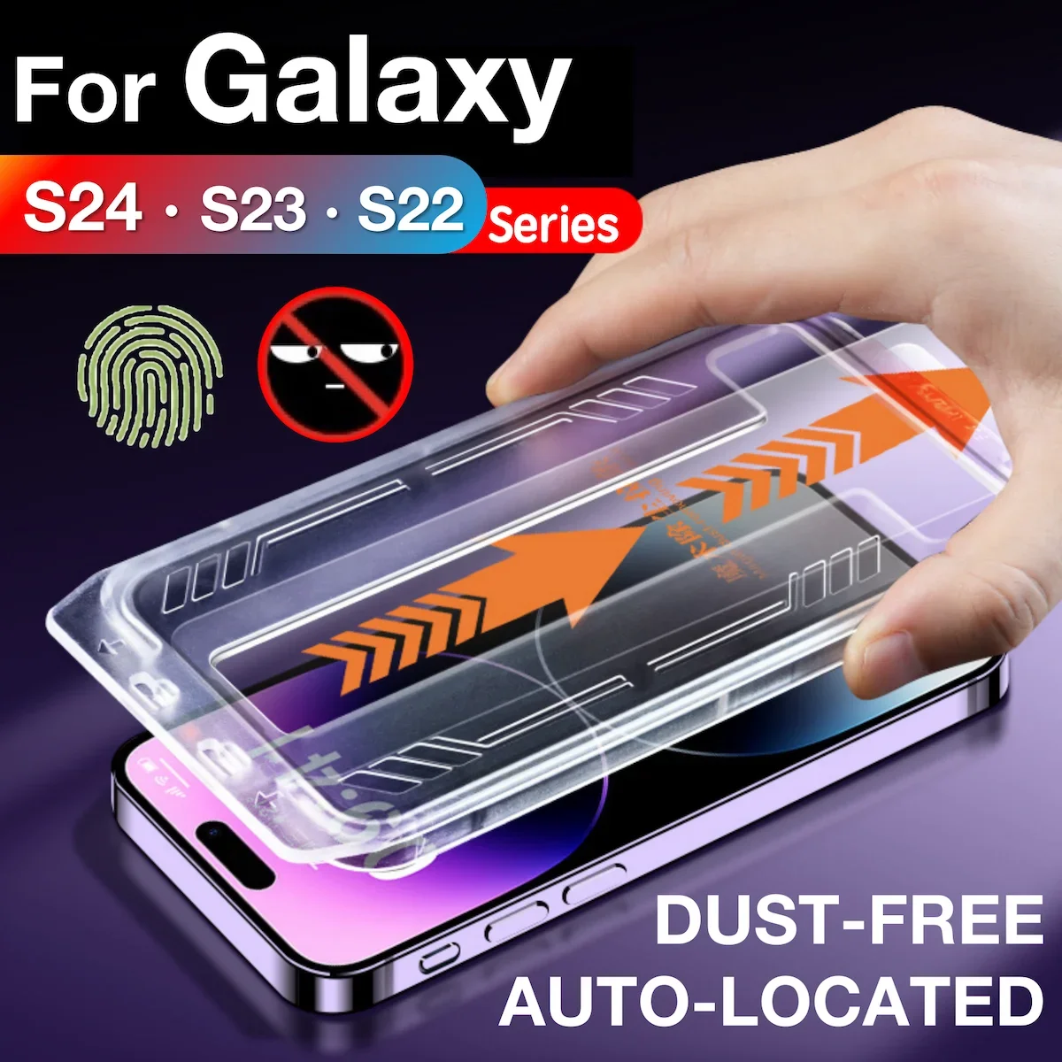 4PCS For Samsung Galaxy S24 Ultra S23 S22 Plus Screen Protector Anti Peeaping Tempering Glass Phone Install Kit Remove Explosion