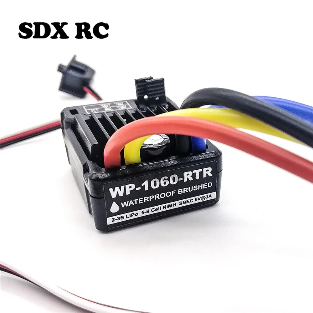 

60A Brushed Waterproof ESC Electric Speed Control for 1/10 Tamiya Redcat HPI RC Car Motor Ship Model Spare Parts