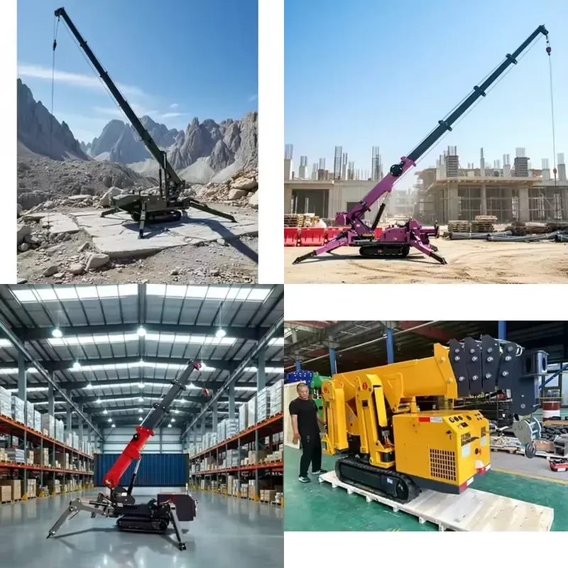 2026 CE Heavy Dual Power Spider Crane - 6-25M Lift 1.2-16 Ton Tracked Construction Lifter