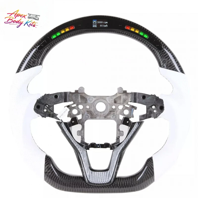 Customizable carbon fiber steering wheel for Honda 10th generation Accord LED multifunctional car modification, suitable for cro