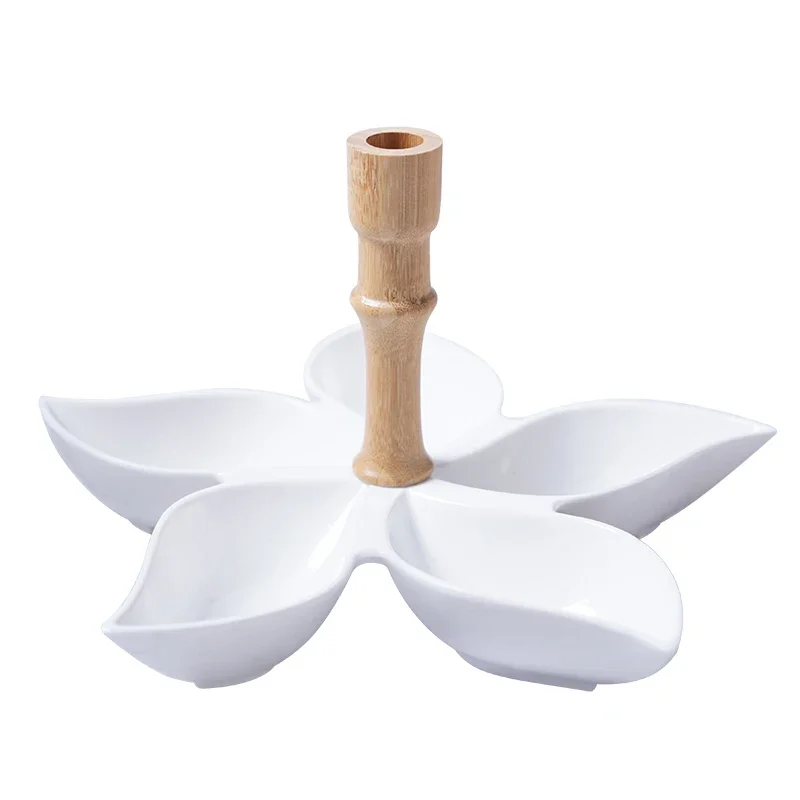Creative Japanese-style Dried Fruit Plate Ceramic Snacks Snack Plate Tableware Fruit Platter Wooden Tray / Sauce Seasoning Dish