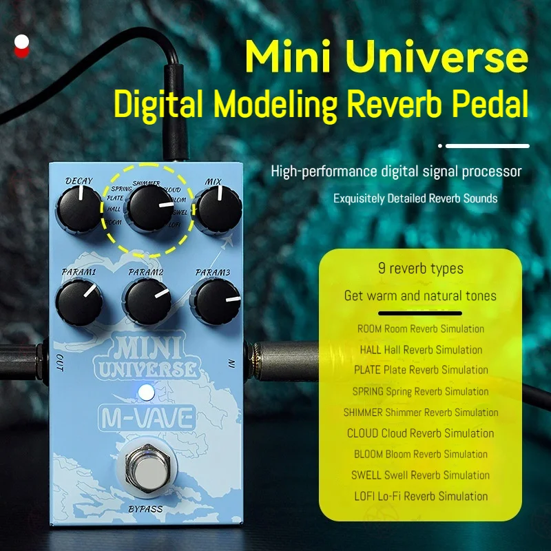 M Vave Guitar Effect Device Pedal Delay Reverb Distortion Overdrive Loop Cabinet Simulator For Electric Guitar Players