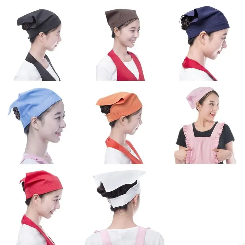 Triangular Cotton Head Cover Triangular Work Scarf For Restaurant Workers 964A
