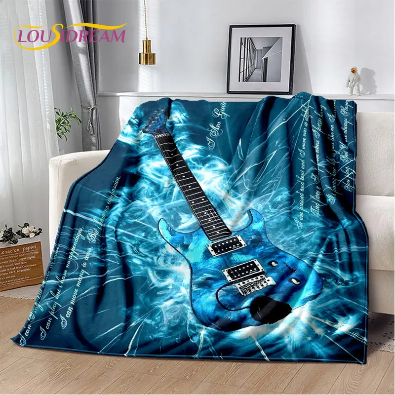 클래식 기타 일렉트릭 기타 소프트 플러시 담요, 플란넬 담요, 던지기 담요, 거실 침실 침대 소파 피크닉 커버