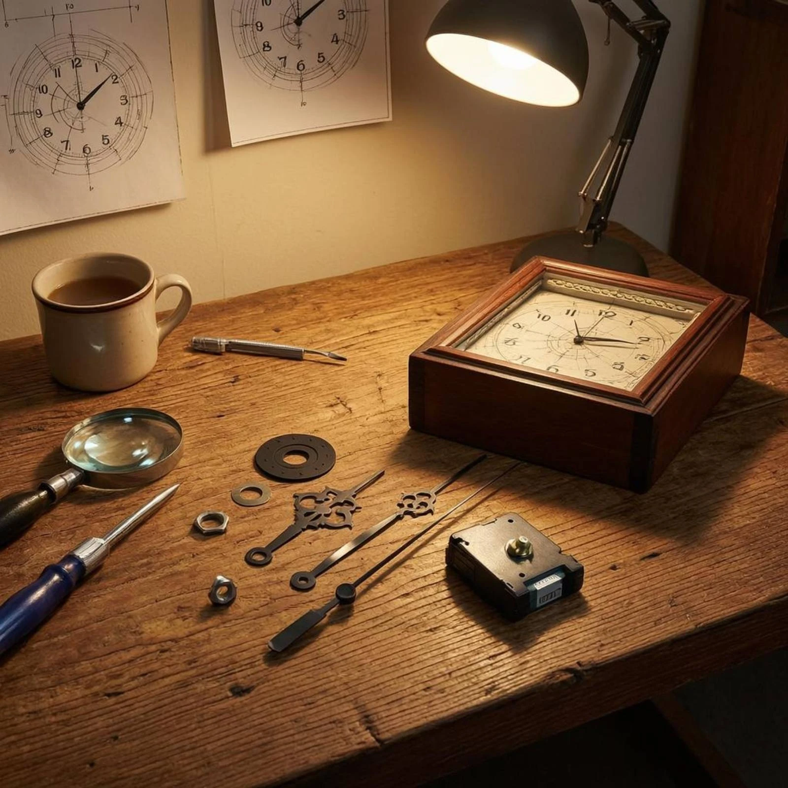 Radio-Controlled Clock Movement Kit Easy to Install Noiseless-Sweep Sweep Clock Movement Timekeeping Parts DIY Friendly High