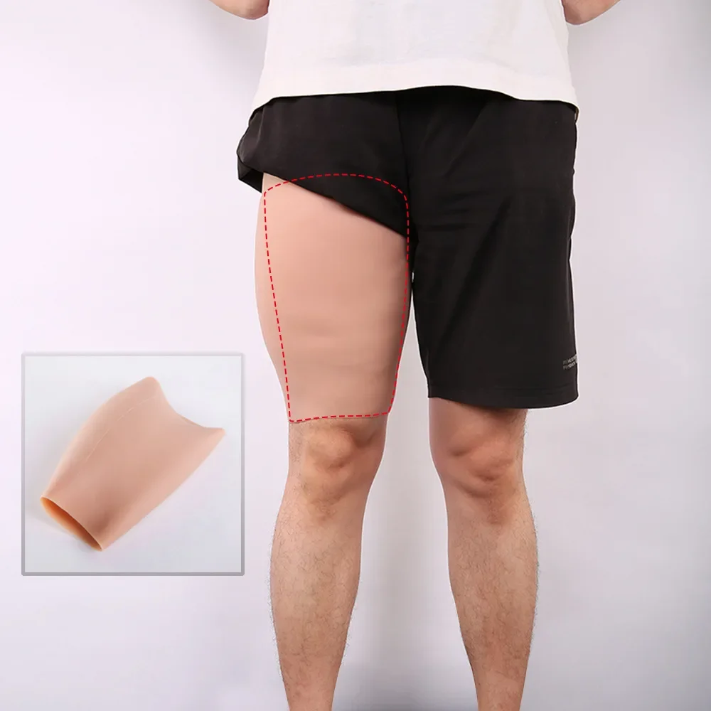 Silicone leg Enhance Shaper thigh birthmark scar cover Soft Calf Pad Thigh Correctors for Men/women