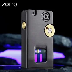 Zorro Kerosene Lighter Transparent Warehouse Esprit Creative Windproof One Button Press Ignition Lighter  Gadgets for Men
