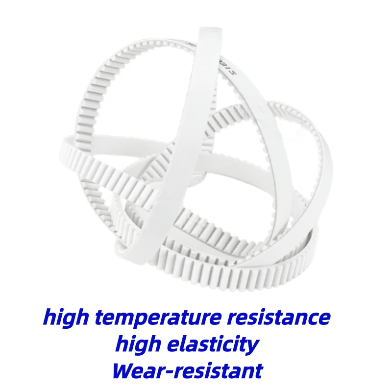 Closed Loop HTD8M PU Timing Belt White Polyurethane 8M Synchronous Gear Belt Width 15/20/25/30/40/50mm Perimeter 688-1000mm