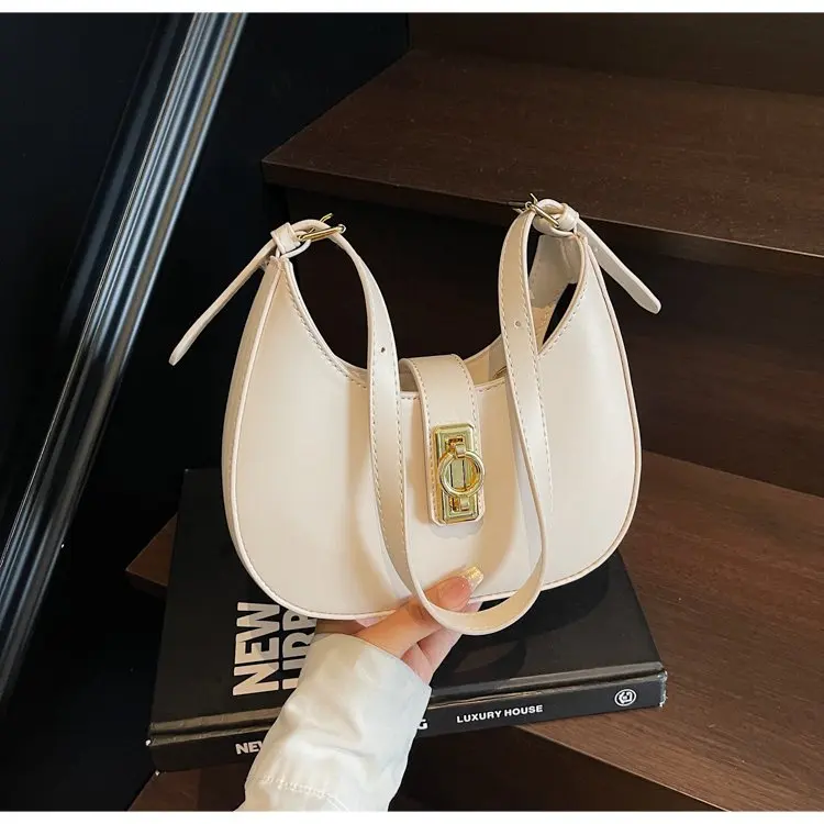 2025 Summer New! Small Fresh Underarm Mini Bag for Women - Simple Texture Saddle Bag, Niche High - End Shoulder Bag