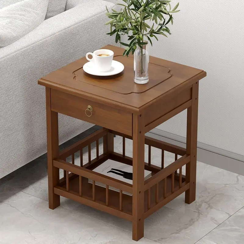 Natural bamboo Sofa Side Tea Side Cabinet Simple Small Coffee Table Racks Tea Rack Tea Tables Phone Table Corner Shelf