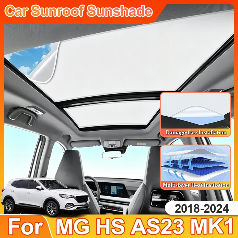 

Custom Sunshades For MGHS 2023 Accessorie MG EHS MK1 2018 2019 2020~2024 AS23 Heat Insulation Electrostatic Adsorption Sunscreen