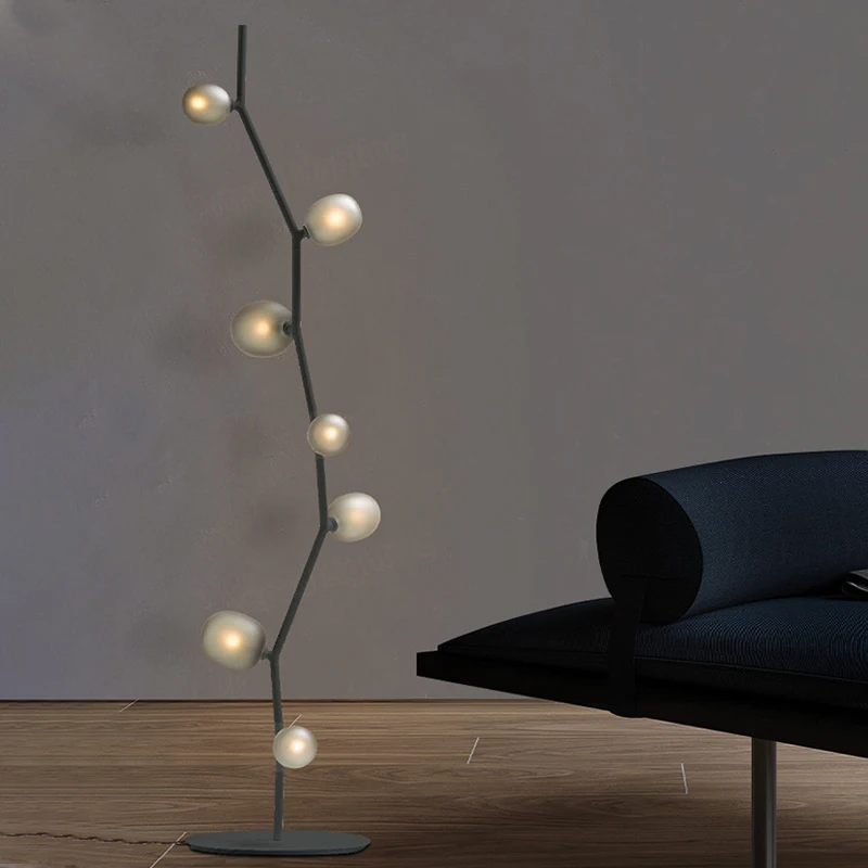 

Nordic Modern Floor Lamp Art Atmosphere Decoration Living Room Study Hotel Office Bedroom Standing Lights E27 LED Bulb Included