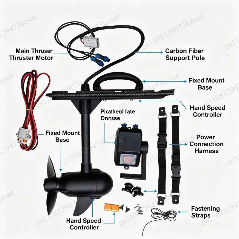 Aluminum Fishing Kayak Electric Trolling Motor 55LBS 65LBS, Foot Pedal Drive, Outdoor Fishing Boat, Motorized Kayak