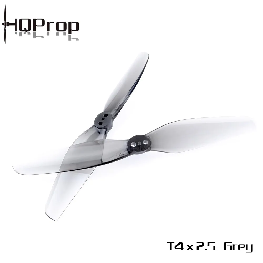 4Pairs HQ Durable Prop T4x2.5 4025 Grey CW CCW PC Propeller 4 Inch 2-blade Diatone Rome F4 Toothpick FPV Quadcopter Racing Drone