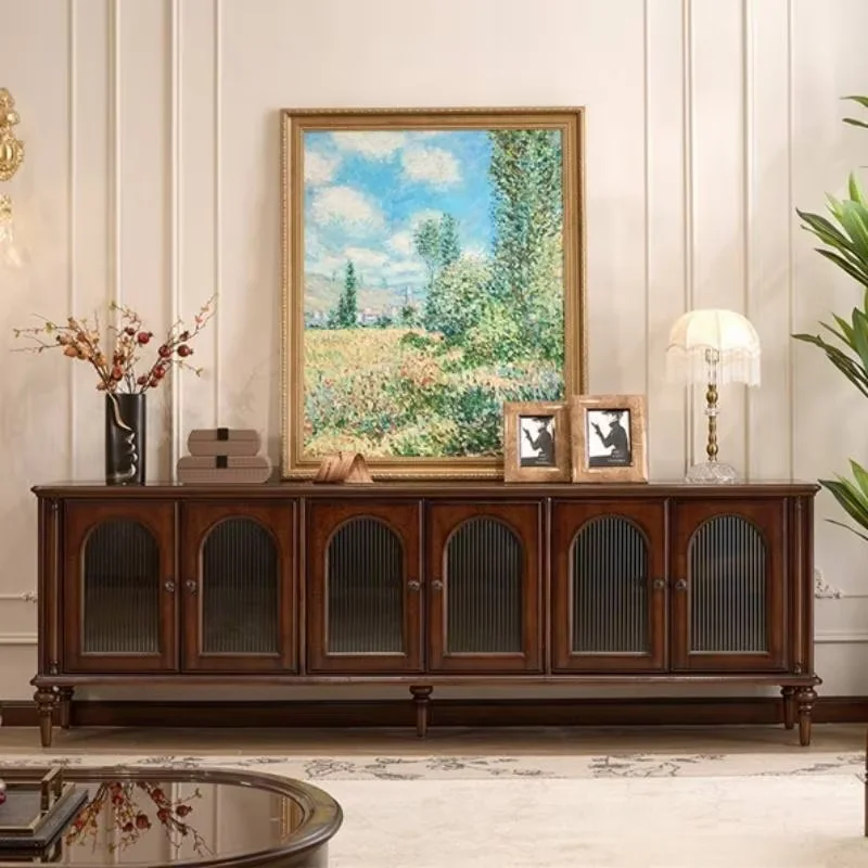 Vintage Decoration Tv Cabinet Simple Brown Door Luxury Apartments Tv Cabinet Nordic Designer Szafka Pod Telewizor Furniture Home
