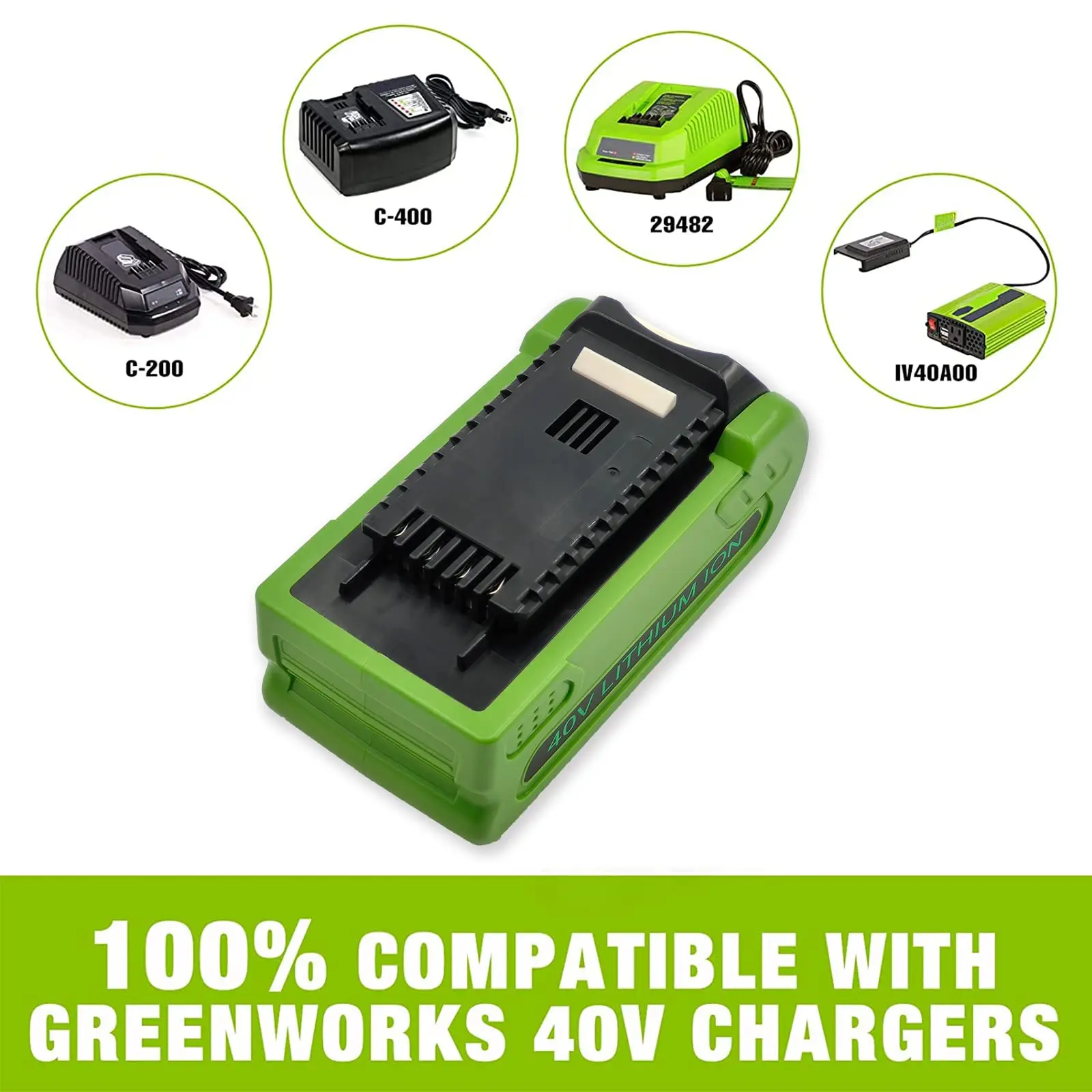 Hot selling 6Ah lithium-ion batteries suitable for Greenworks 40V electric tool batteries