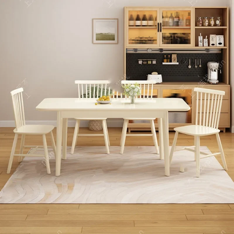 Wooden Beauty Dining Table Extendable Rectangle European Style Dining Table Living Room Mesas De Comedor Garden Furniture Sets