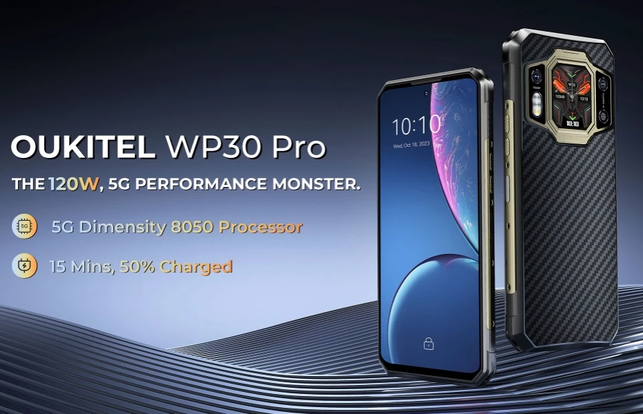 2025 Oukitel Wp30 Pro Cpu Dimensity 8050 120Hz 6.78 Inches [5G Global Frequency Band] 120W 120Hz Smartphone, 12Gb Ram, 512Gb Rom