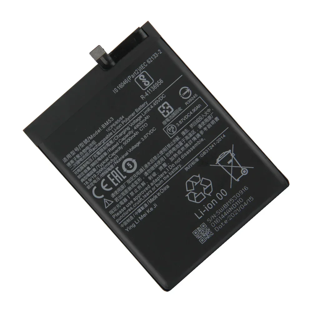 الإنتاج في 2024 BM53 لبطارية الهاتف Xiaomi 10T 10T Pro بطاريات بديلة عالية الجودة مع أداة 5000 مللي أمبير في الساعة