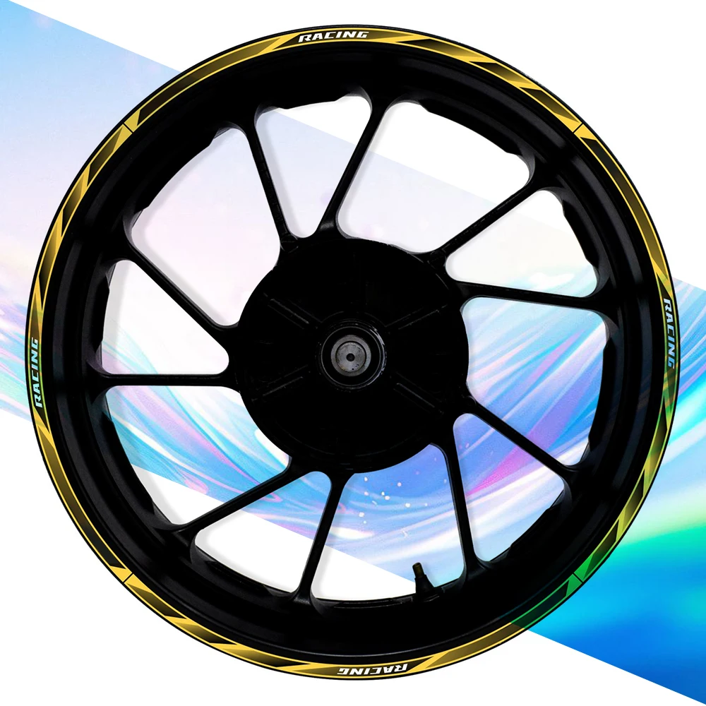 

For NINJA250 NINJA300 NINJA400 Motocycle Wheel Stickers 17-inch Front And Rear Reflective Decal Wheel Rim Decoration Stickers