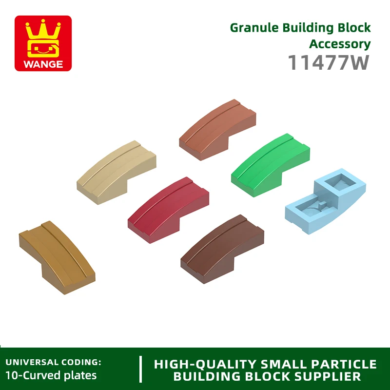 

20Pcs/lot NO.11477W Slope Curved 2 x1 Block Moc Color Accessories Compatible with Brick DIY Children's Toy Assembly Parts