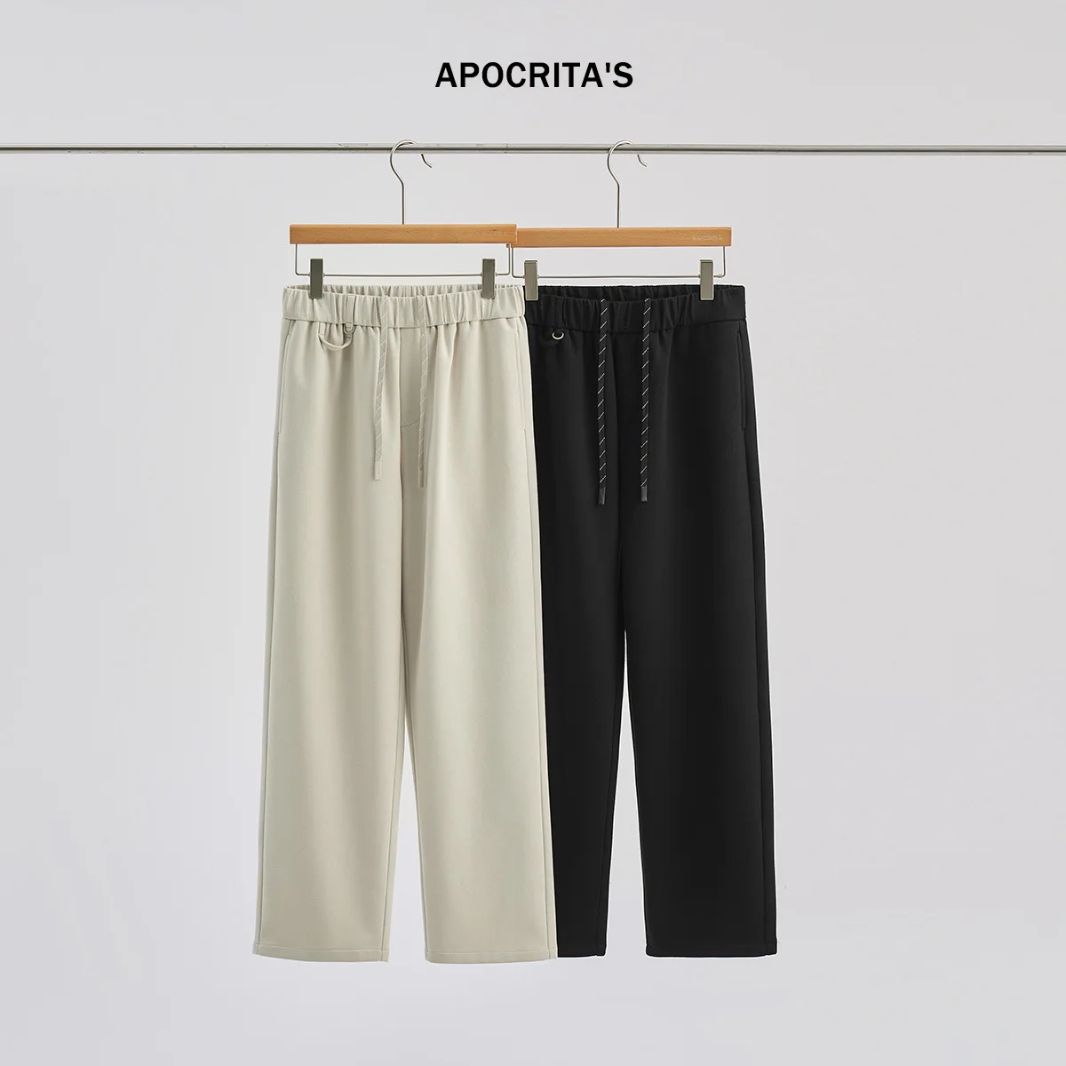 

Loose Straight Leg Casual Pants APO Cross-Border Casual Trousers Autumn Faion Sensation Loose Elastic Waisand Versatile L...