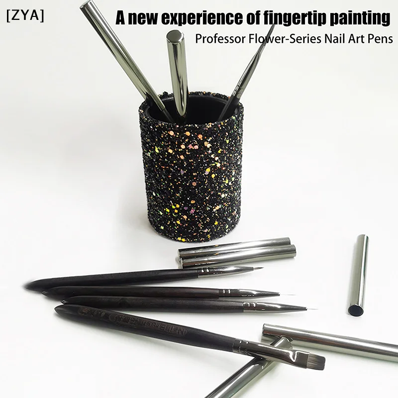 Professional Nail Paint Liner Brush For Nail Art Supplies Carving Gel Nail Polish Acrylic Sandalwood Pole For Manicure Tool[ZYA]