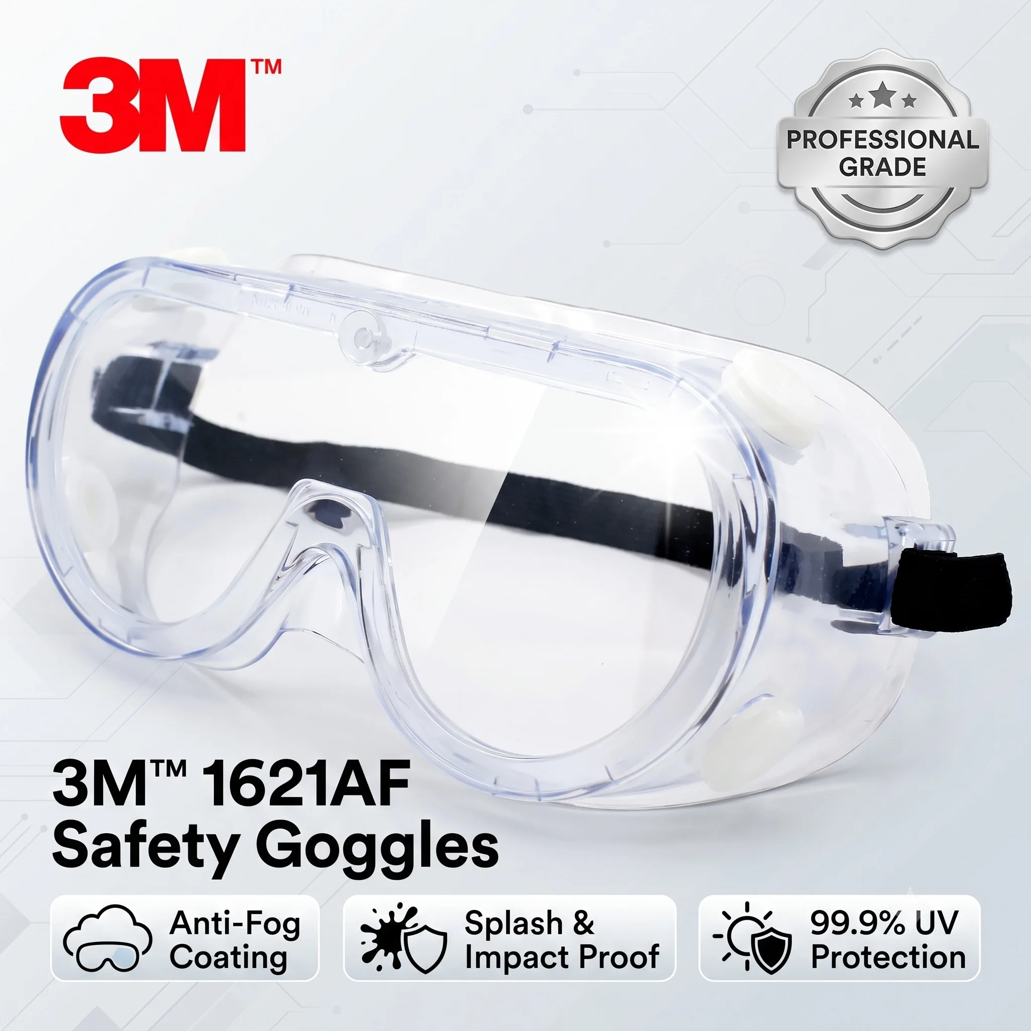 3M 1621AF Safety Goggles Over Glasses Engineering Ppe For Home And Workshop Gafas De Seguridad Industrial Lentes Clear z87.1