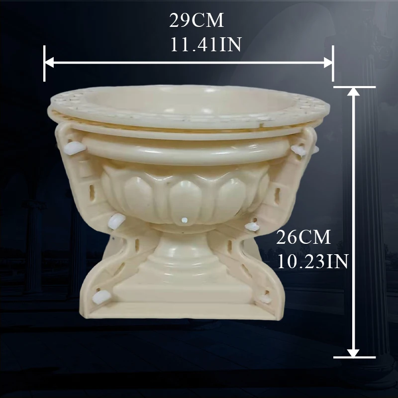 Concrete Flower Pot Molds, D30cm, Reazone ABS, High Quality, Plastic, Precast, Flower Pot Planter, for Sale