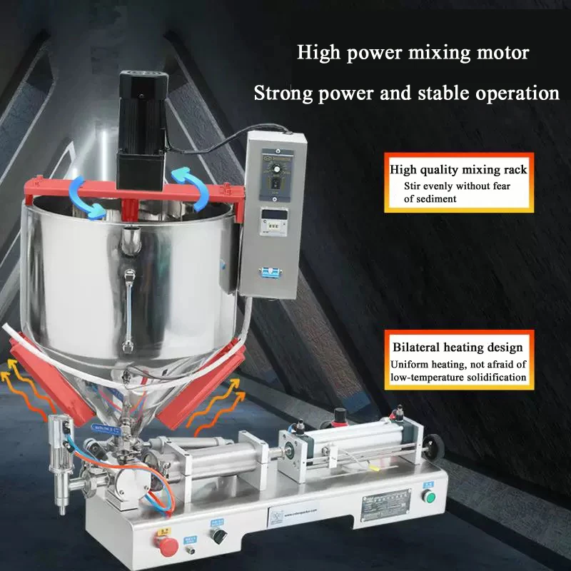 Paste Liquid Filling Machine Stainless Steel Heating Mixing Type Quantitative Filling Machine