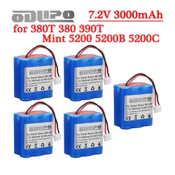7.2V NI-MH 3000mAh Battery for iRobot Braava 380T 380 390T Mint 5200 5200B 5200C Vacuum Cleaner upgraded 2500MAH NI-MH Battery