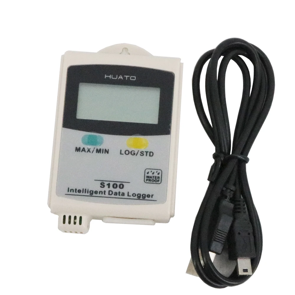 دقة عالية S100-TH مسجل بيانات درجة الحرارة والرطوبة الرقمي الصغير المحمول مع واجهة USB لدرجة الحرارة