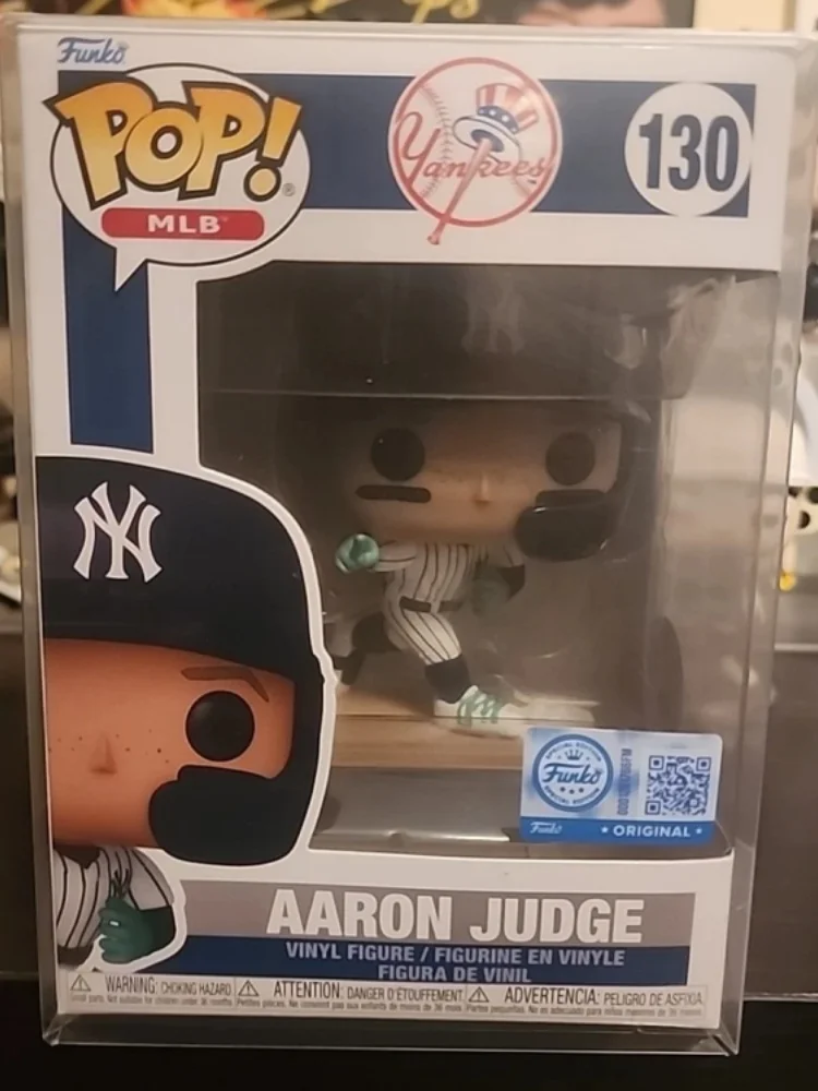 Official Funko Pop! Mlb: Yankees - Aaron Judge (Salute) 130 Action Figure Doll Genuine Collection Limited Edition Model Toy Gift