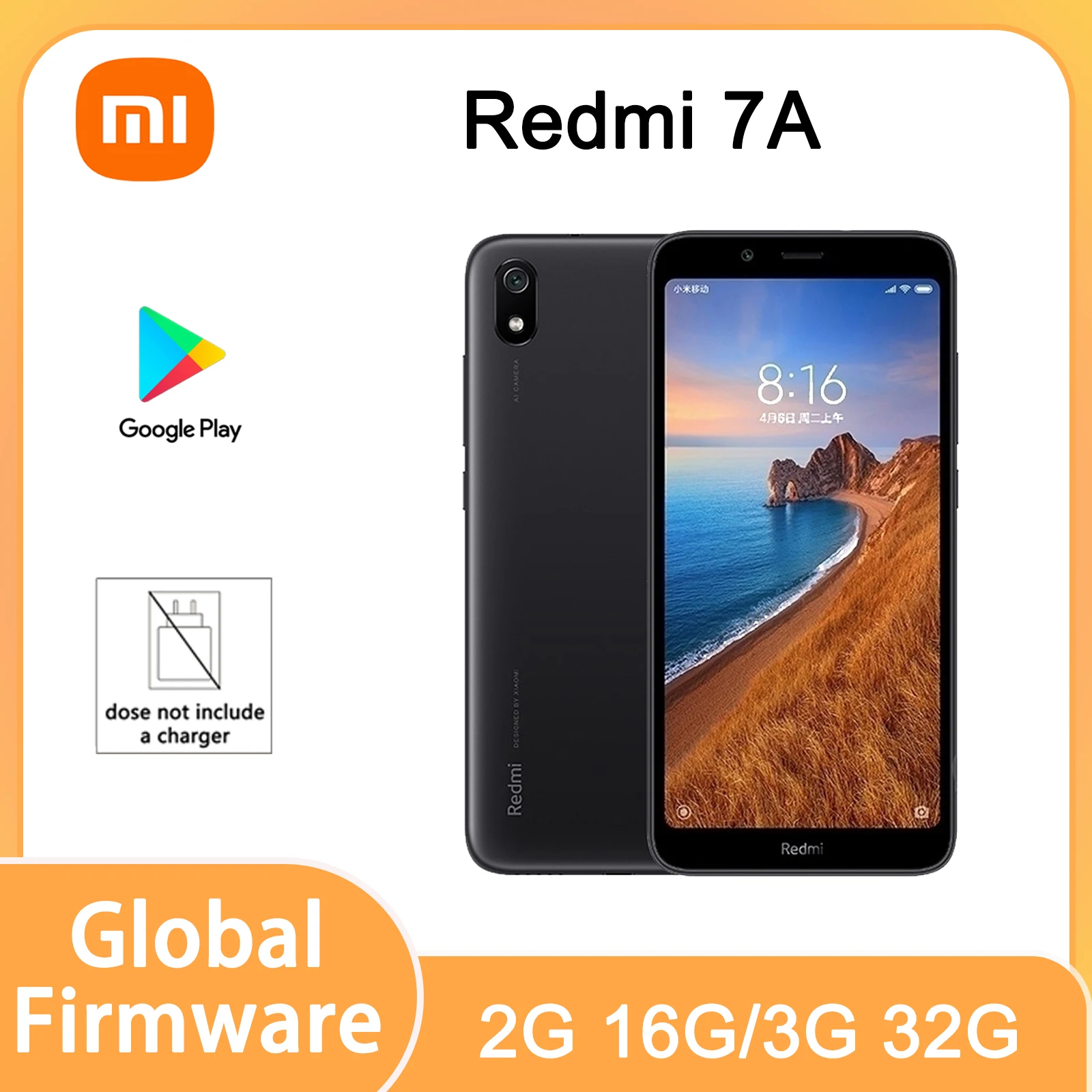 

Смартфон Xiaomi redmi 7A Смартфон Gobal Framework Googleplay Snapdragon439, процессор, аккумулятор 4000 мАч, используемые телефоны без зарядного устройства