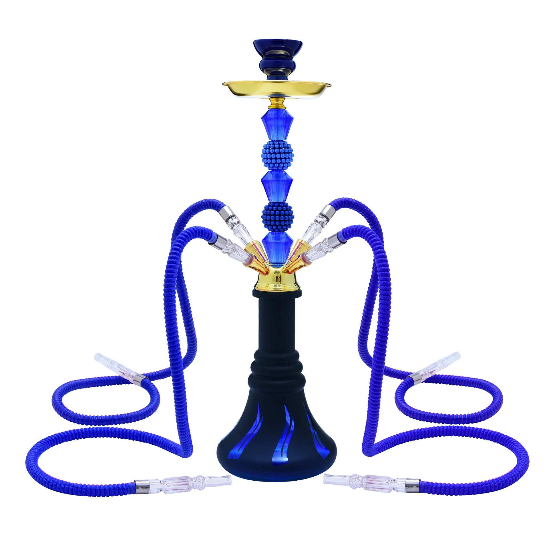 Arabian Shisha narghilè Water Smoke Pipe Bottle Set Shisha narghilè per Bar KTV Water Smoke Bottle Four Tube Glass Made