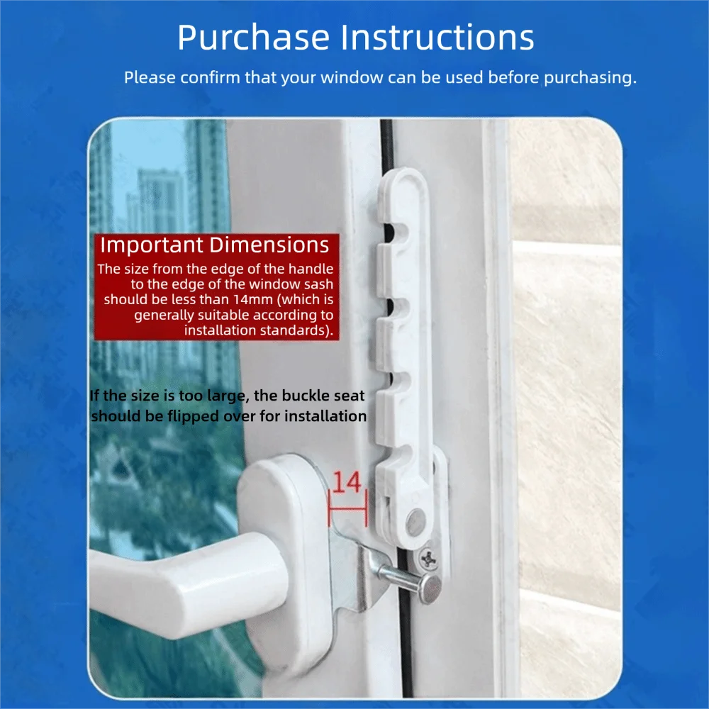 Nylon Metal Window Limiter Inner Opening Buckle Anti-Fall Design Window Comb Stopper Window Hardware Accessories Window Security