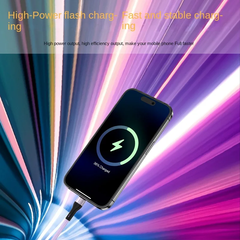 100W High-speed Charging Cable For Huawei Samsung Xiaomi 1M 2M USB C To Type C Magnetic Automatic Storage Fast Charger Cable