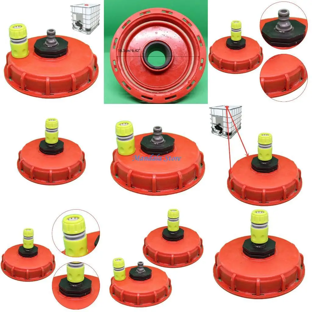 

U2JC IBC for Tank Adapter Inlet 60mm Coarse thread to inch Hose black Pipe Conne