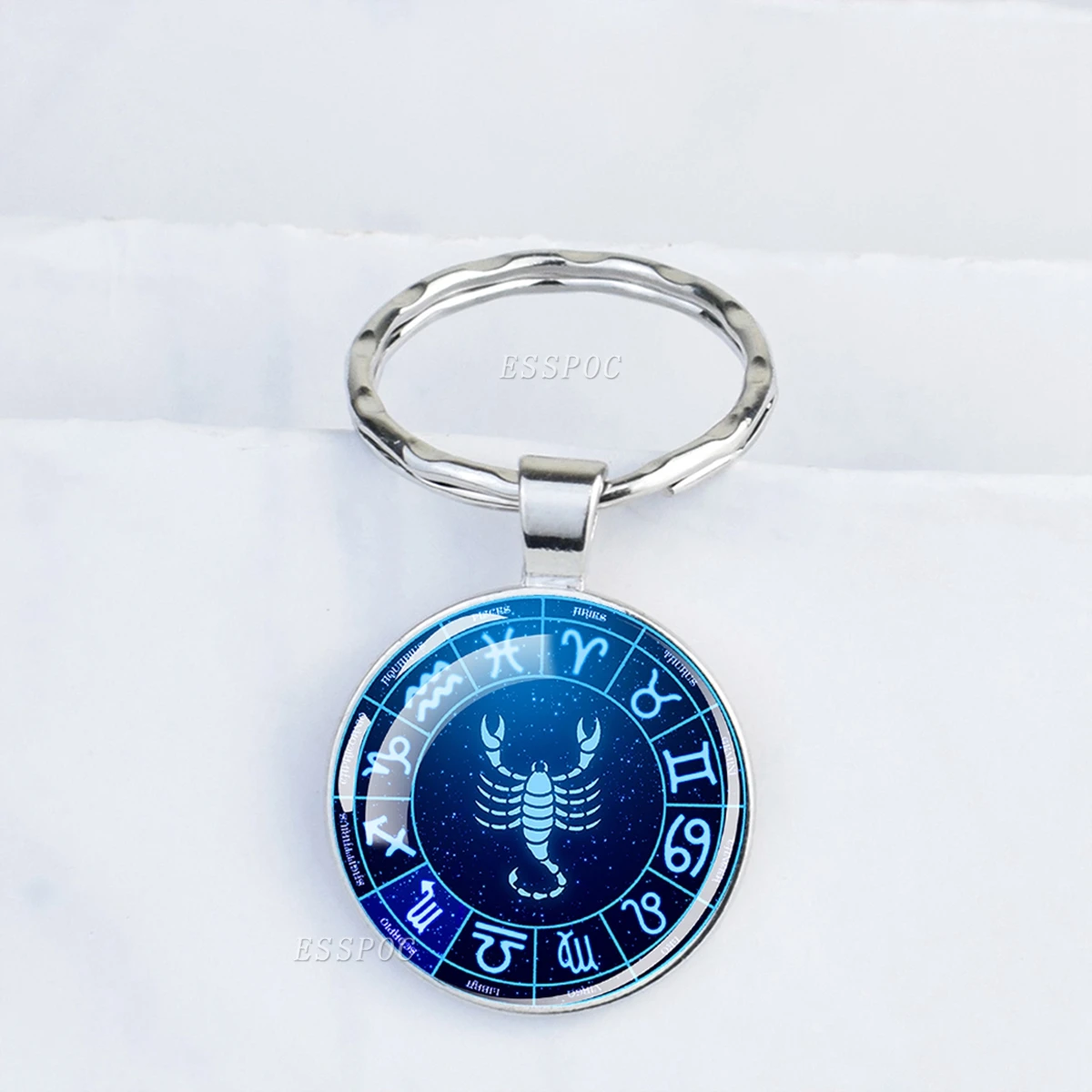 Fashion Zodiac Sign Keychain 12 Constellation Leo Virgo Libra Scorpio Sagittarius Pendant Metal Keyring Key Holder Gifts