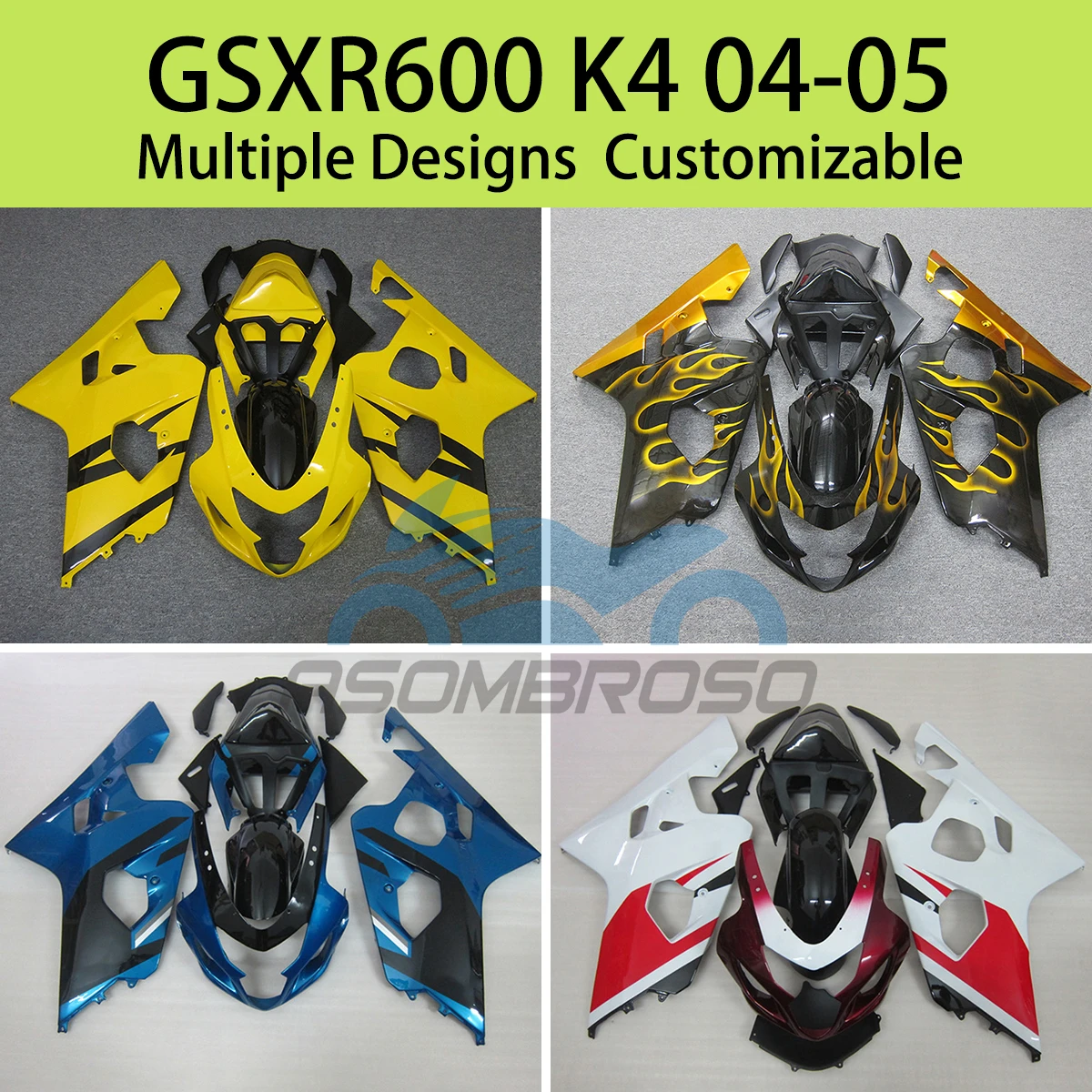 

Free Custom Fairings for SUZUKI GSXR600 GSXR750 K4 04 05 ABS Injection Motorcycle Fairing Kit GSXR 600 750 2004 2005