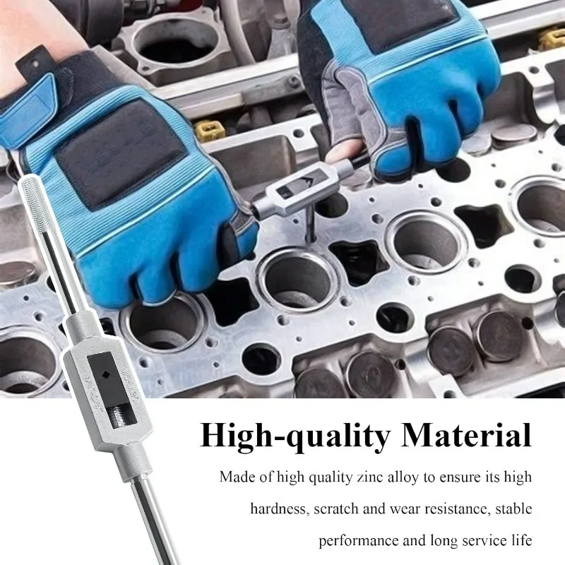 M3-M12 قابل للتعديل T-مقبض وجع الموضوع مقبض حامل الصنبور مخرطة وجع عالية السرعة الصلب متري التوصيل الصنابير مجموعة أدوات التنصت #5