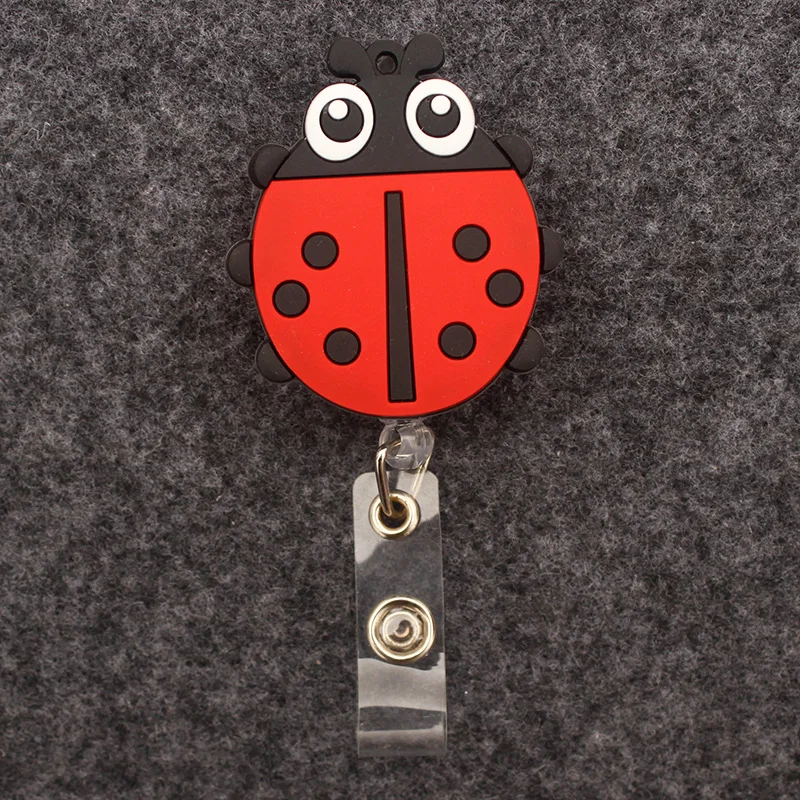 Cute Panda Ladybird Style Badge Reel infermiera lavoratori Enfermera ID Holder Girl Boy accessorio porta biglietti da visita retrattile