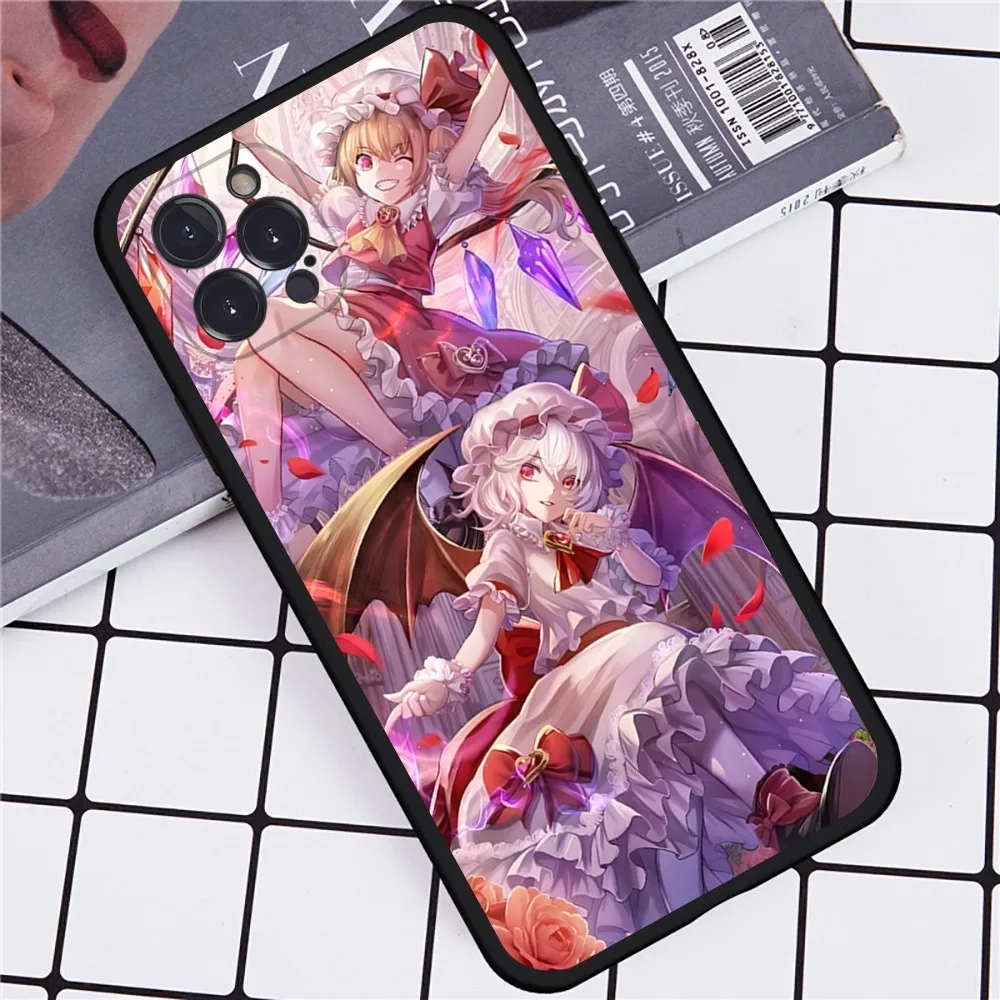 Anime Touhou Scarlet Eyes Phone Case for iPhone 15 8 7 6 6S Plus X SE 2020 XR XS 14 11 12 13 Mini Pro Max Mobile Case image 2