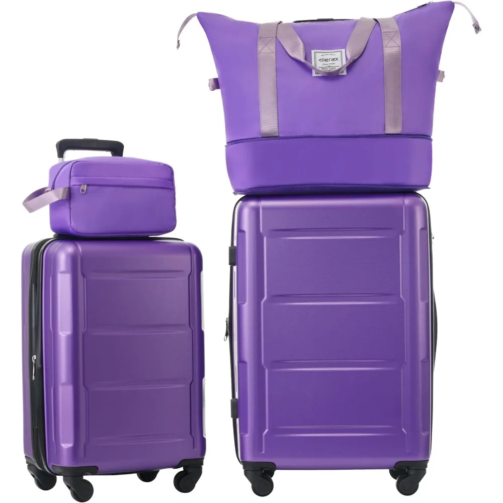 

Luggage Sets 2 Piece Suitcase Set, Hardshell 20 IN & 24 IN Suitcase Set with Duffel Bag, Travel Suitcases
