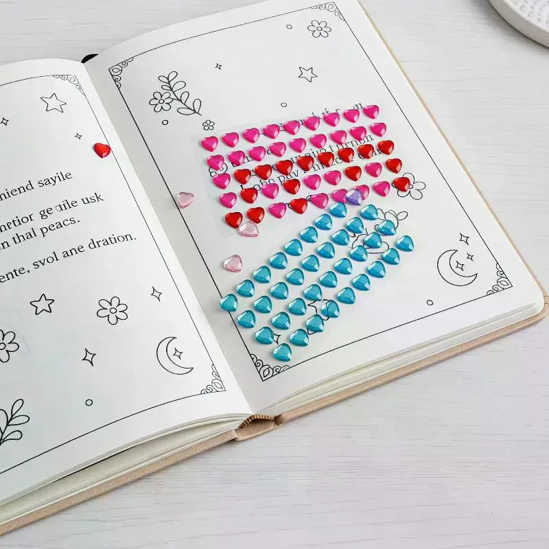3D Heart Diamond Sticker: Crystal DIY Handmade Desktop Phone Case Camera Kawaii Cup Laptop Decor