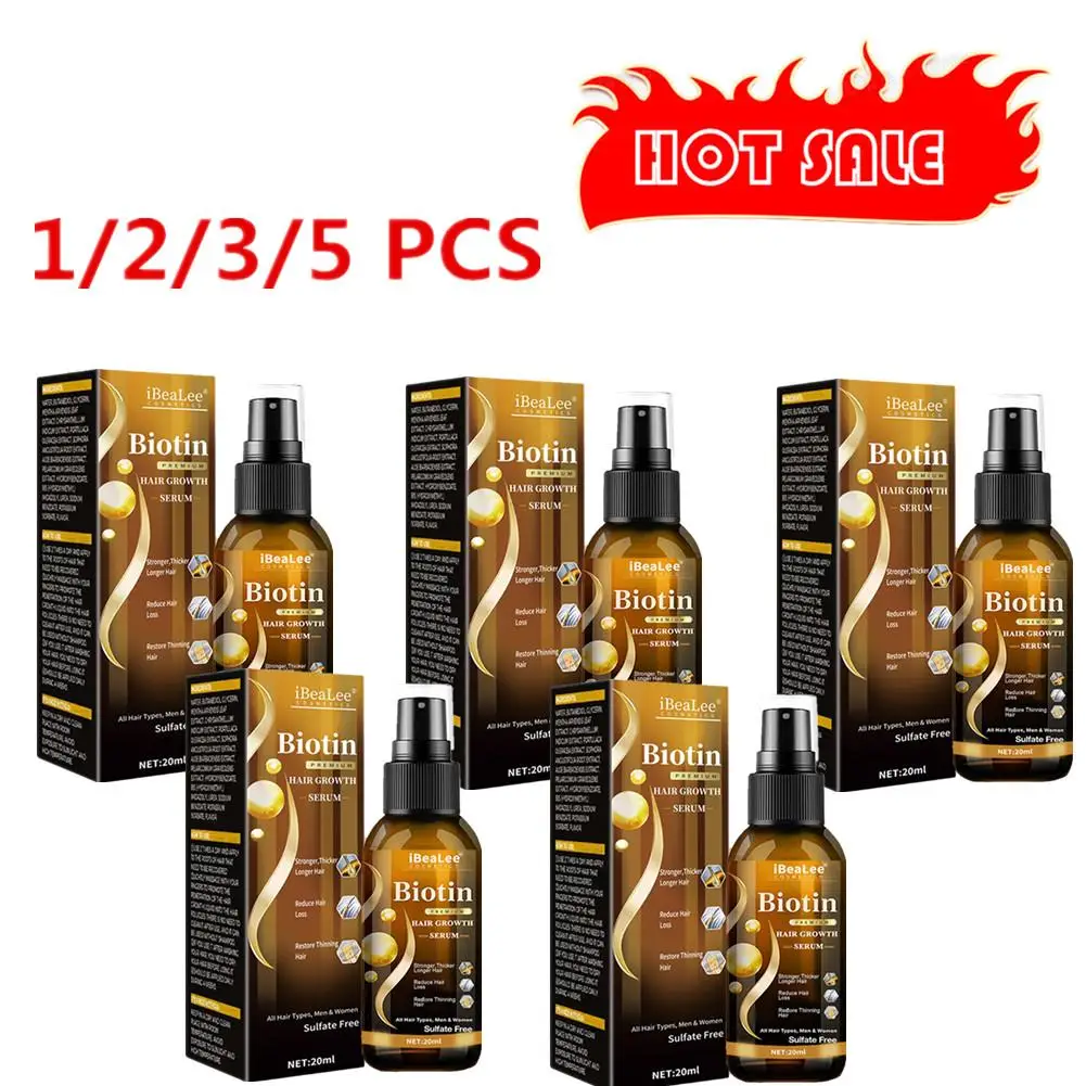 

1-5XAnti Hair Loss Serum Fast Spray Products Prevent Baldness Treatment Scalp Dry Damaged Beard Hair Care Essential