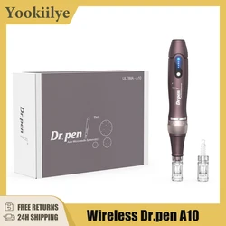 Dr. pen-Ultima A10 Caneta Derma Sem Fio, Kit Cuidados Com A Pele, Tratamento Microneedle, Uso Profissional, Máquina De Beleza, 2Pcs Cartucho