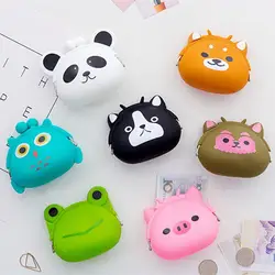 Lovely Women New Coin Bag Silicone Storage Animal Panda Cat Bear Mini Pouch Coin Bag Change Wallet Purse Hasp New Design Wallets