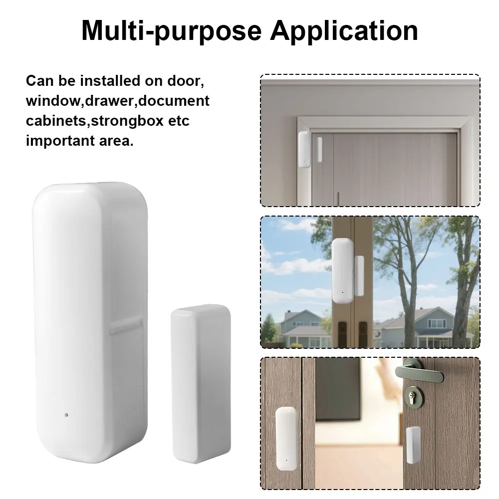 Ewelink Zigbee Door Sensor Wireless Magnetic Window Open Closed Alarm Detector Works With Zigbee2MQTT Alexa Google Need Gateway